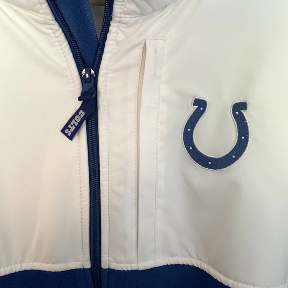 NFL Colts Blue Fleece Full Zip Jacket in Men's Size XXL - Picture 6 of 16